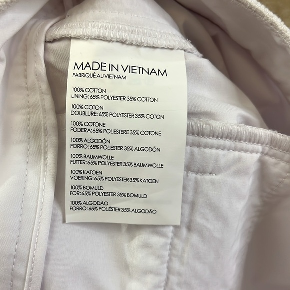 Club Monaco Textured White Scalloped Shorts 100% Cotton Size 4 - Picture 4 of 8